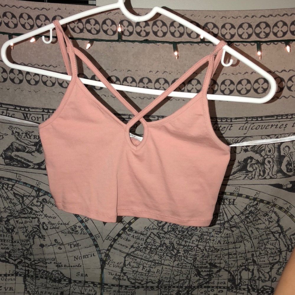 Pink cropped tank